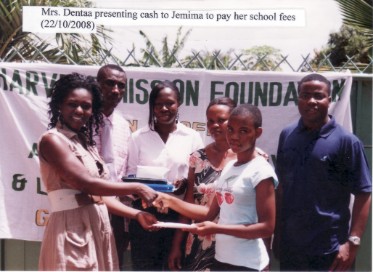 Donation by Mrs. Dentaa and husband